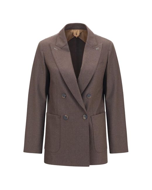 Max Mara Brown Cloruro Double-Breasted Blazer