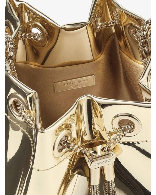 Jimmy Choo Natural Bon Bon Shiny Leather Crossbody Bag