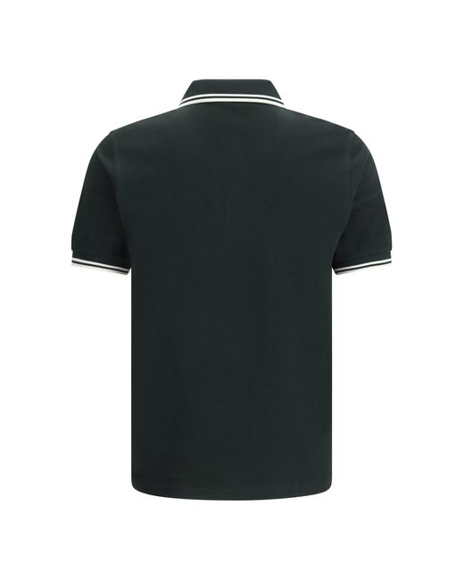 Fred Perry Black M3600 Cotton Piqué Polo Nightgreen/Snwht for men