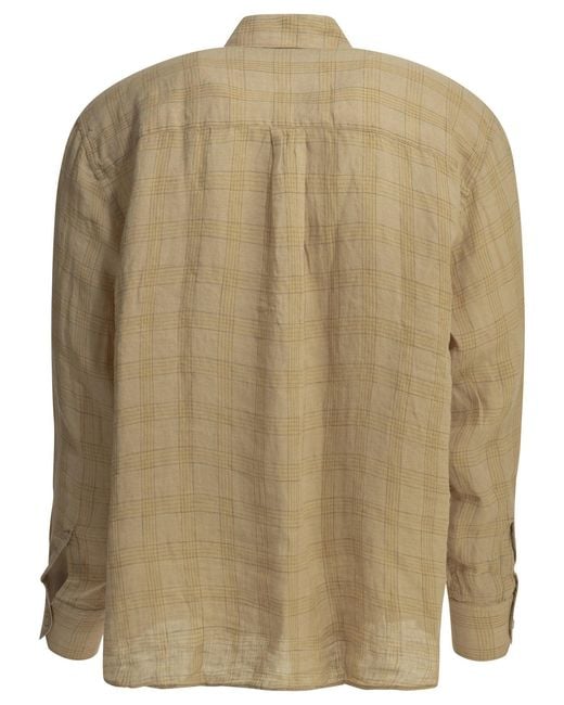 Our Legacy Natural Above Casual Linen Shirt