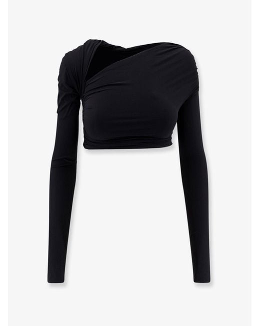 Women's Black Gabi Stretch Fabric Top