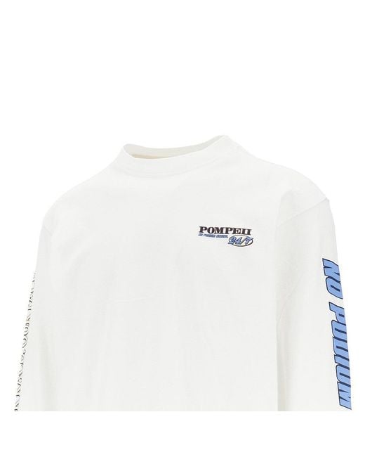 Pompeii3 White 'What's The Rush' Relaxed Fit T-Shirt for men