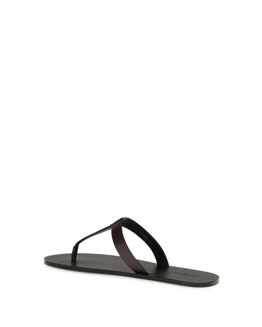 Saint Laurent Black Babylone Thong Sandals for men