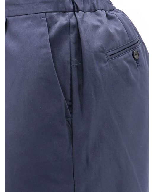 Hevò Blue Torre Lapillo Cotton Shorts for men