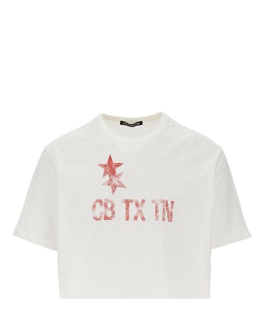 Cole Buxton White 'Cb Tx Tn' T-Shirt for men