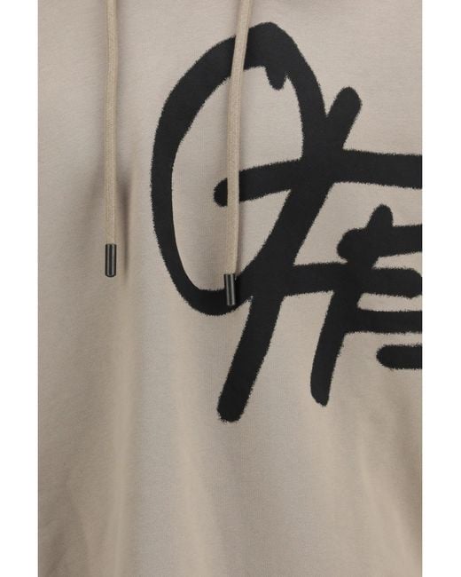 Off-White c/o Virgil Abloh White Spray Logo Skate Hoodie for men