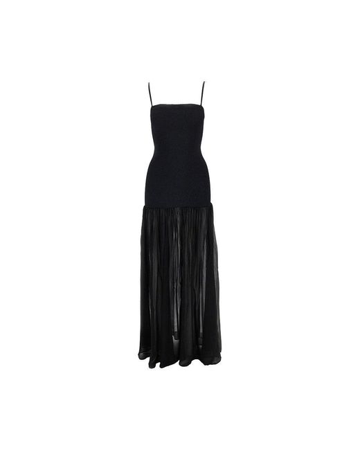 Hunza G Black 'Hybrid' Long Dress