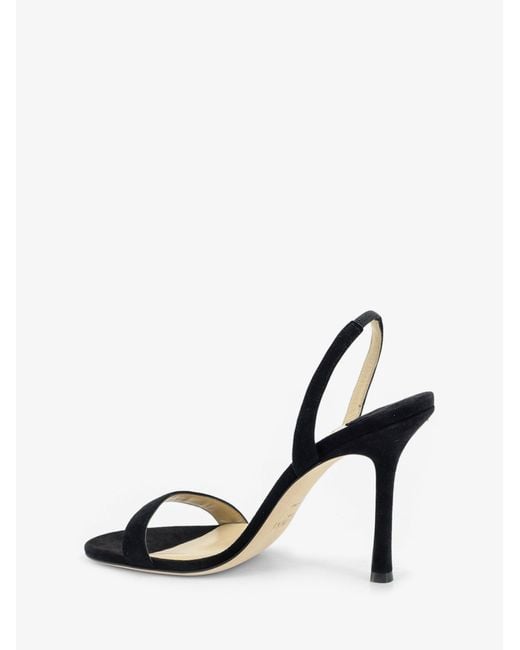 Jimmy Choo Black Jenn 100 Suede Sandals