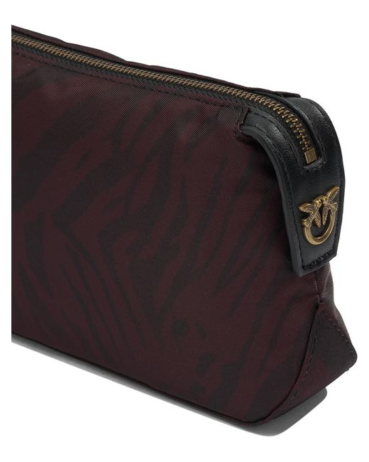 Pinko Purple Bordeaux Polyamide Pouch