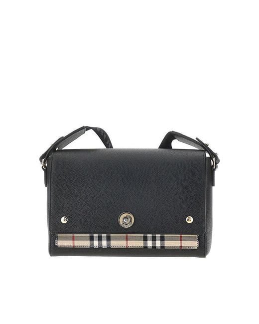 Burberry Black 'Note' Leather Shoulder Bag