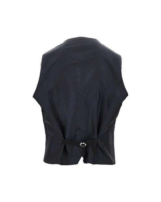 Tagliatore Blue Super 110's Wool Tailored Vest for men