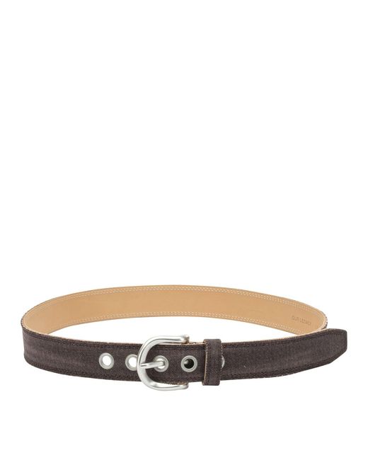 Our Legacy Brown Denim And Leather Belt for men