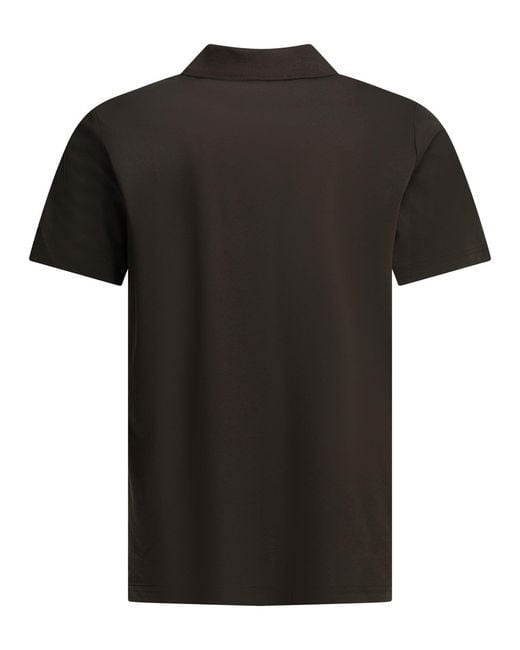 NN07 Black "Paul" Buttonless Polo Shirt for men