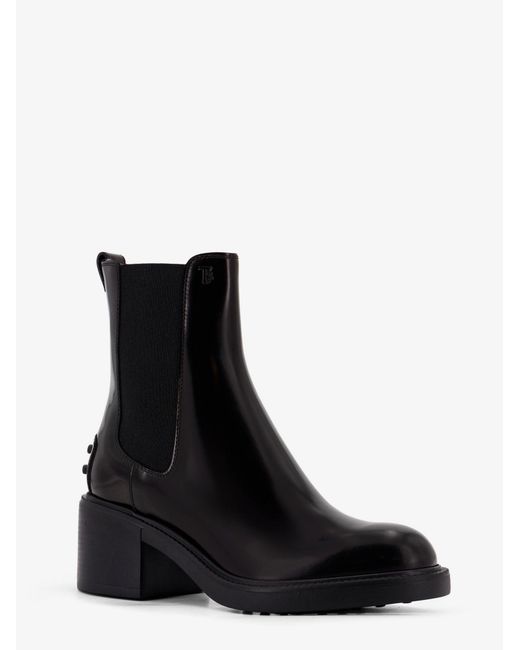 Tod's Black Gomma T60 Leather Ankle Boots