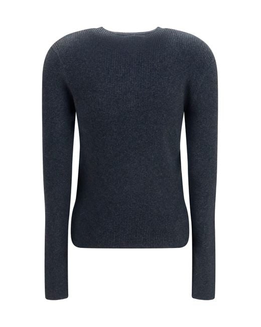 Lisa Yang Blue Airi Henley Sweater