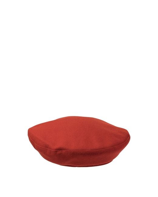 Barbour Red X Ganni Wool Beret