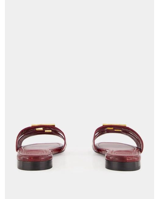 Fendi Red Ffold" Sandals