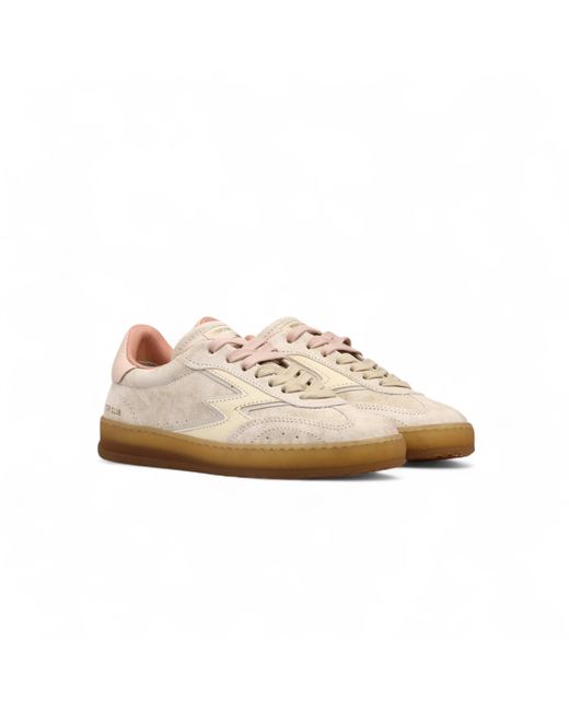 Moaconcept White Club Suede Leather Sneakers