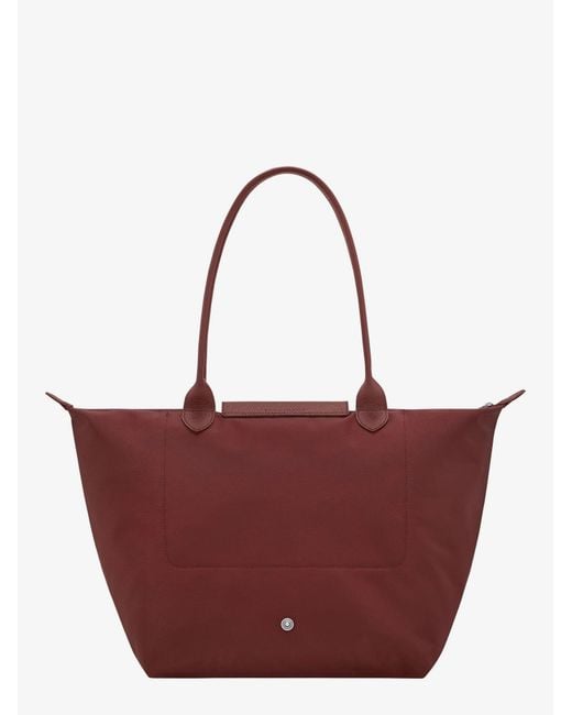 Longchamp Red Le Pliage One L Nylon Shoulder Bag