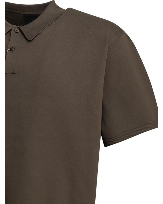 DAIWA PIER 39 Green "Tech Knit" Polo Shirt With Buttons for men