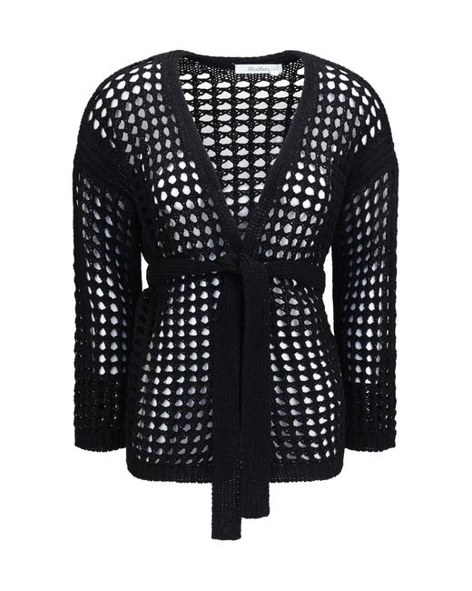 Max Mara Pure Black Knitted Cardigan Nero