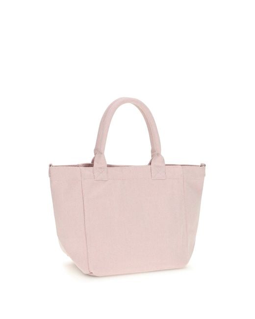 Ganni Pink Small Easy Shopper Raspberry Print