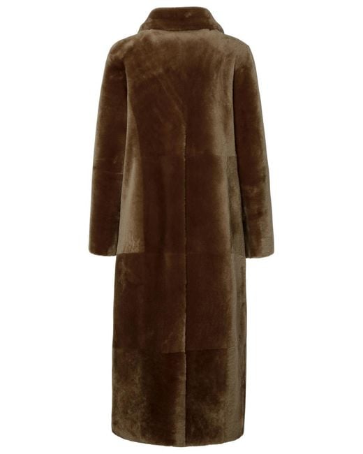 Blancha Brown Long Lear Fur Coat