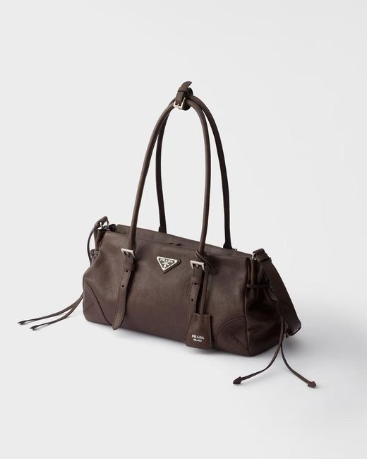 Prada White Karin Medium Shoulder Bag
