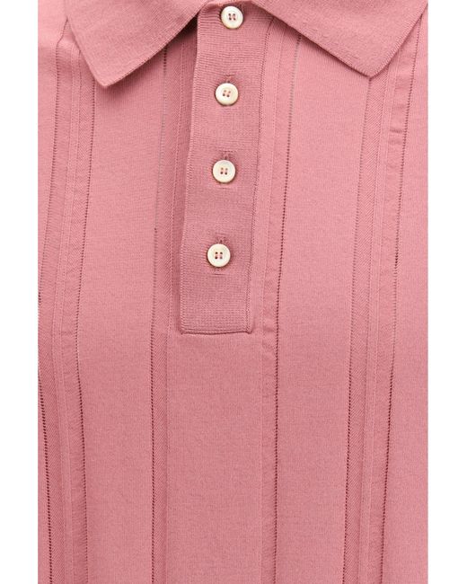 Piacenza Cashmere Pink Cotton Polo for men