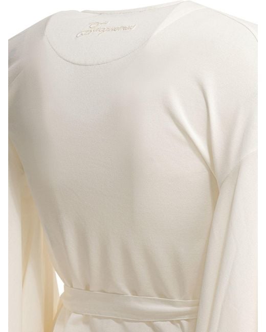 Jacquemus White Casual Wrap-Around Top