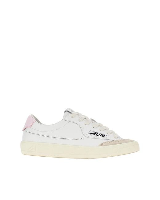 Autry White Windscape Low Leather Sneakers