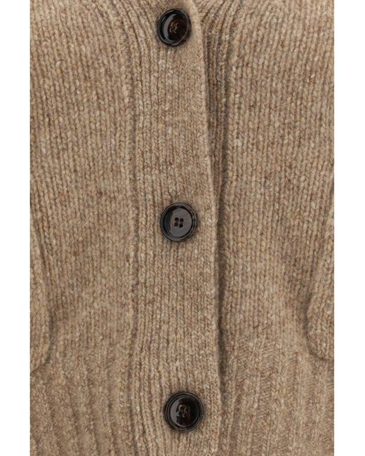 Allude Natural Cashmere V-Neck Cardigan