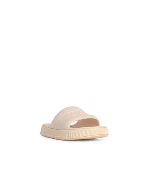 Moncler White Altive' Ivory Rubber Slides