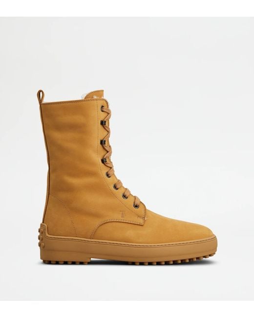 Tod's Brown Calfskin Ankle Boots