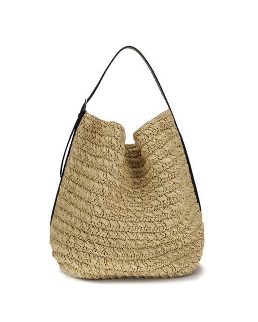 Totême Natural Paper Raffia Tote Shoulder Bag