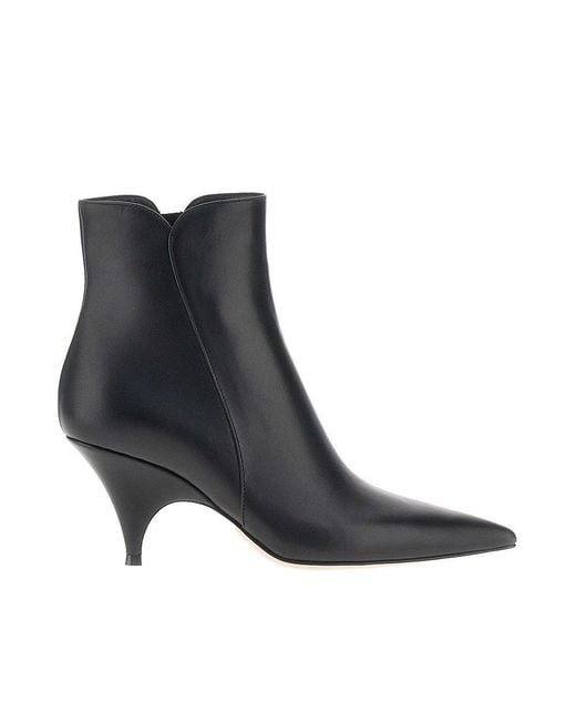 Gianvito Rossi Black 'Sofia' Leather Booties