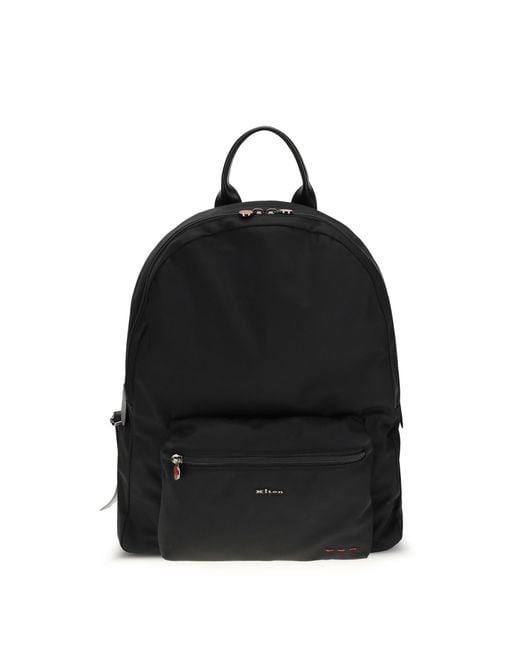 Kiton Black Backpacks for men