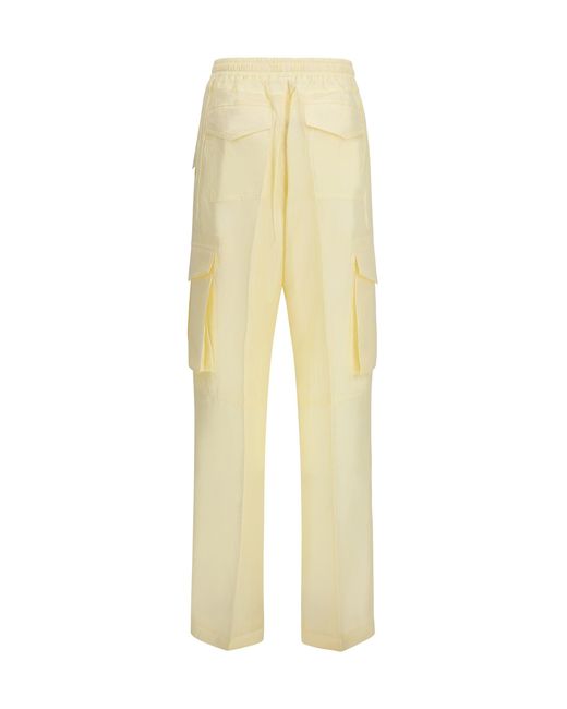 Phoebe Philo Yellow Silk Cargo Pants