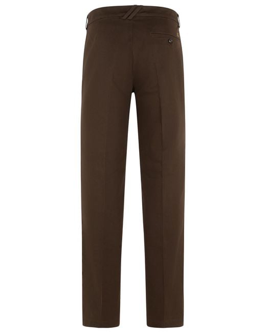 Burberry Brown Cotton Trousers for men
