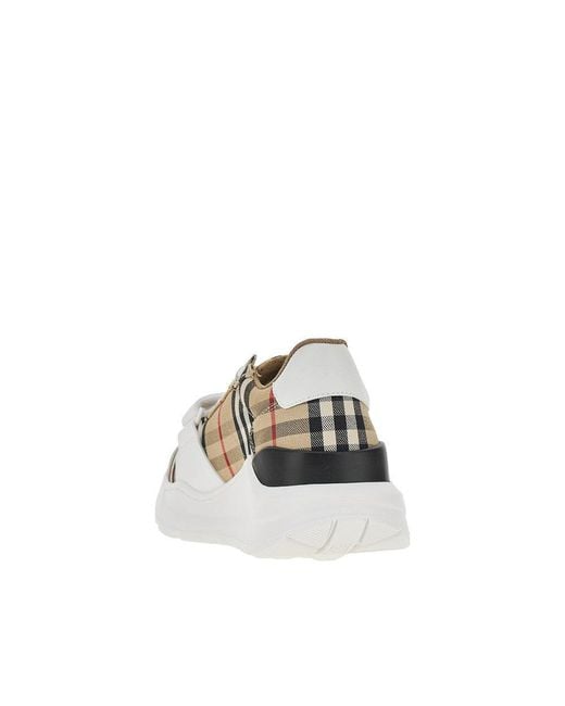 Burberry Natural Check Cotton Sneakers