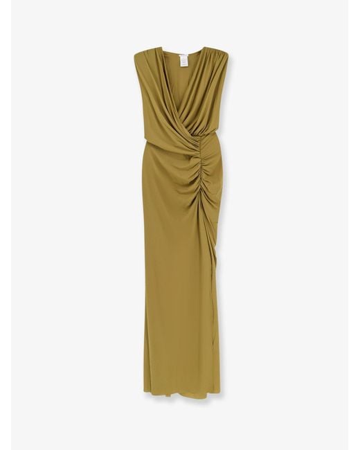 Amazuìn Green Meghan Stretch Jersey Dress Khaki