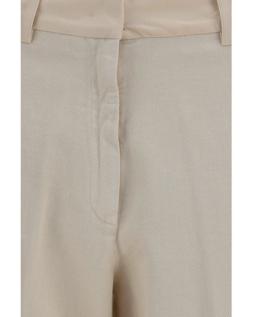 Forte_forte Gray Cotton Chino Pants Seta