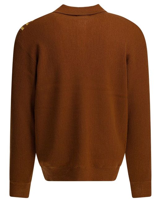 Beams Plus Brown Wool Blend Knitwear for men
