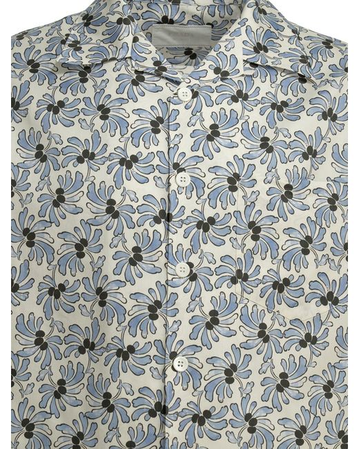 Prada Gray Casual Floral Shirt for men