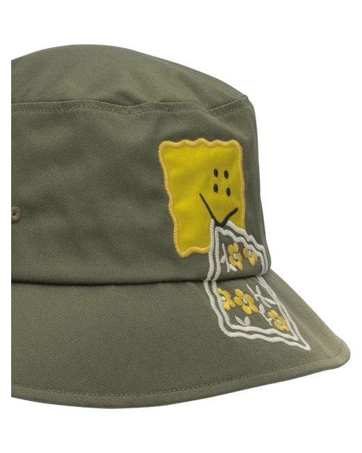 Kapital Green Peckish Rainbowy Bucket Hat for men