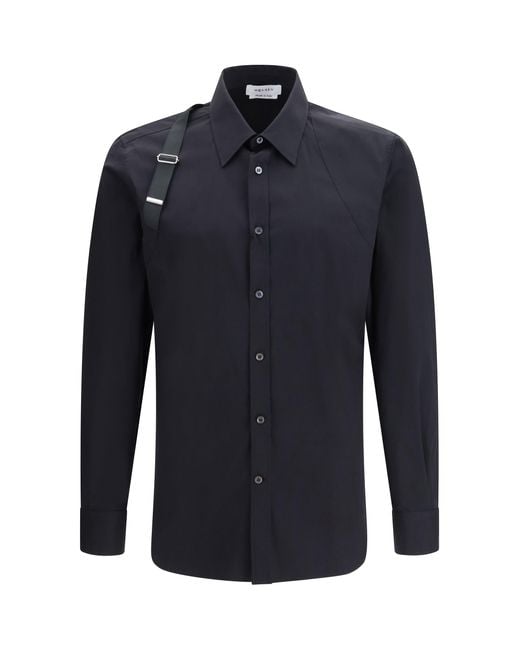 McQueen Blue Harness Shirt for men
