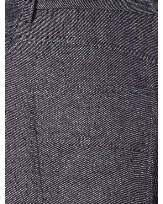 Fendi Blue Jeans Lino Cotone Seta for men