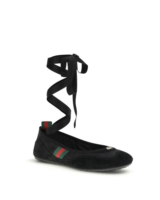 Gucci Black Shift Ballerinas