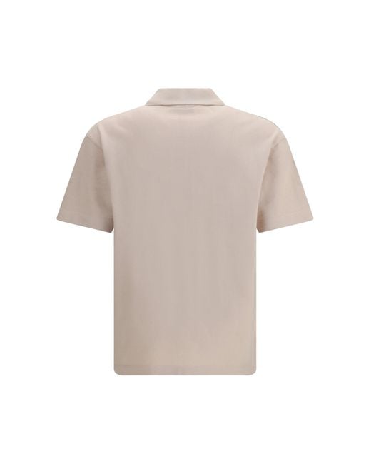 Maison Kitsuné White Fox Head Comfort Polo Lilac Powder for men