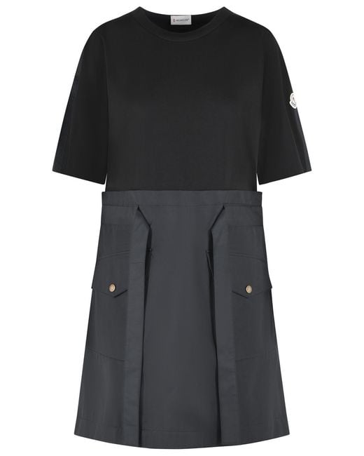 Moncler Black Cotton Dress